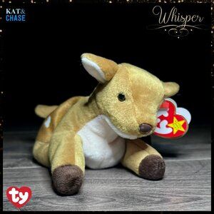 TY Beanie Babies Whisper the Baby Deer Fawn Tags DOB April 5, 1997 Vintage